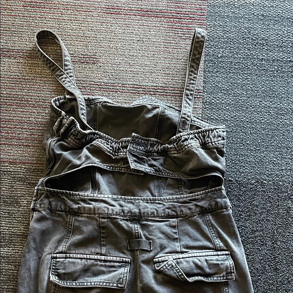 Free People Go West Utility Jumpsuit grey medium - Picture 8 of 8